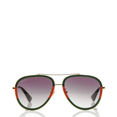 gucci aviators red and green|Gucci aviators women.